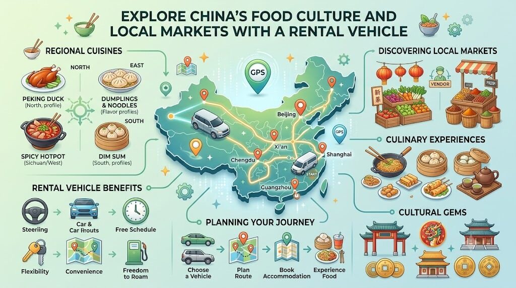 Explore China’s Food Culture and Local Markets with a Rental Vehicle