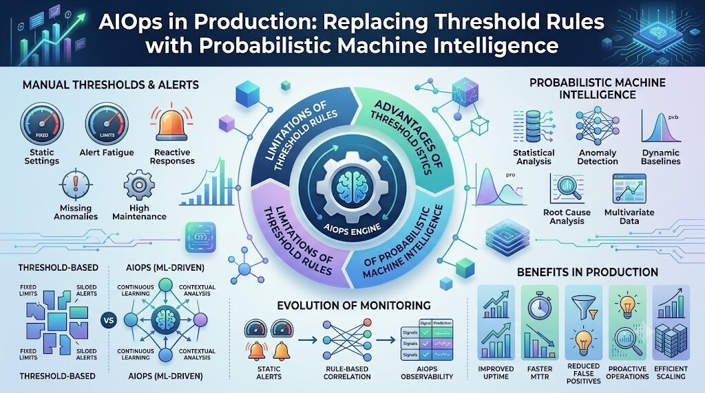 AIOps in Production: Replacing Threshold Rules with Probabilistic Machine Intelligence