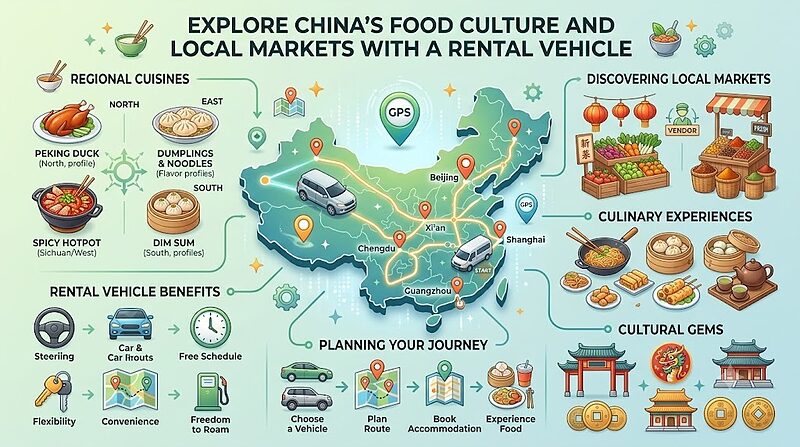 Explore China’s Food Culture and Local Markets with a Rental Vehicle