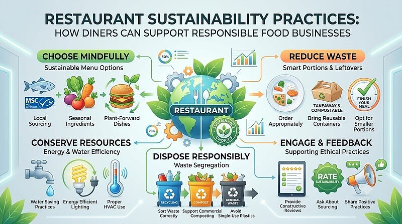Restaurant Sustainability Practices: How Diners Can Support Responsible Food Businesses